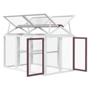 vidaXL mokkabarna tömör fenyőfa futtatóketrec 141 x 94 x 104 cm