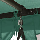 vidaXL zöld szövet és acél kerti pavilon hintapaddal