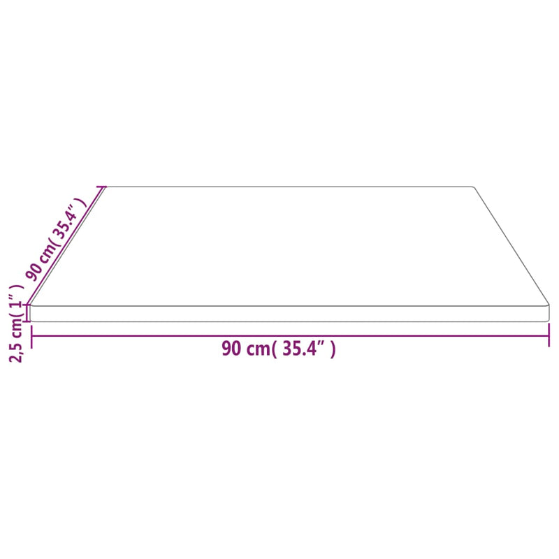 vidaXL fehér tömör fenyőfa ovális asztallap 90x90x2,5 cm