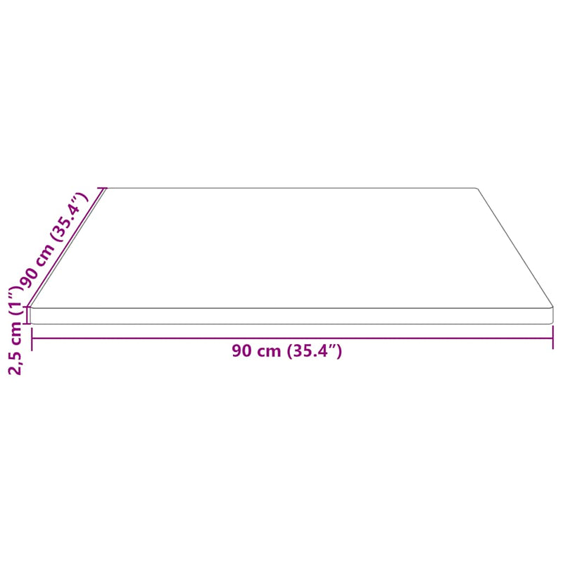 vidaXL fehér tömör fenyőfa ovális asztallap 90x90x2,5 cm