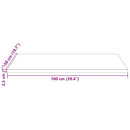 vidaXL tömör fenyőfa téglalap alakú asztallap 100 x 50 x 2,5 cm