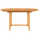 vidaXL kihúzható tömör tíkfa kerti asztal 110-160 x 80 x 75 cm