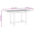 vidaXL kihúzható tömör tíkfa kerti asztal 110-160 x 80 x 75 cm