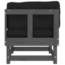 vidaXL szürke tömör fenyőfa sarokkanapé párnákkal