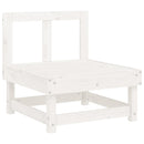 vidaXL fehér tömör fenyőfa középső kanapé párnákkal