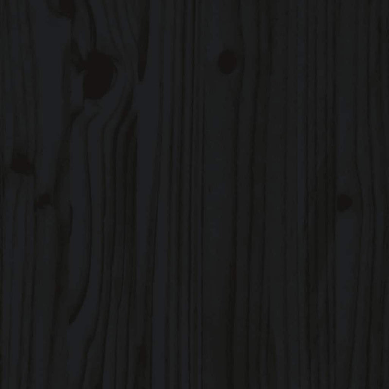 vidaXL fekete tömör fenyőfa középső kanapé párnákkal