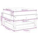 vidaXL impregnált fenyőfa kerti lábzsámoly párnával