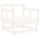 vidaXL 2 db fehér tömör fenyőfa kerti szék párnákkal