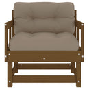 vidaXL 2 db mézbarna tömör fenyőfa kerti szék párnákkal