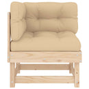 vidaXL 2 db tömör fenyőfa sarokkanapé párnákkal