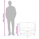 vidaXL 2 db fehér tömör fenyőfa sarokkanapé párnákkal