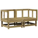 vidaXL 2 db impregnált fenyőfa sarokkanapé párnákkal