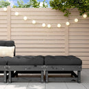 vidaXL 2 db szürke tömör fenyőfa kerti lábzsámoly párnával