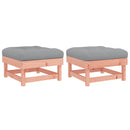 vidaXL 2 db tömör fenyőfa kerti lábzsámoly párnával