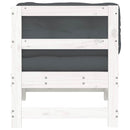 vidaXL fehér tömör fenyőfa sarokkanapé párnákkal