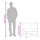 vidaXL tömör duglászfenyő sarokkanapé párnákkal