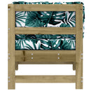 vidaXL impregnált fenyőfa sarokkanapé párnákkal