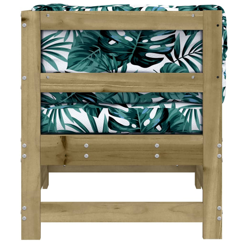 vidaXL impregnált fenyőfa sarokkanapé párnákkal