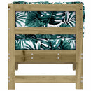 vidaXL impregnált fenyőfa sarokkanapé párnákkal