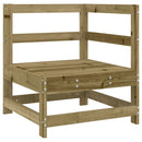 vidaXL impregnált fenyőfa sarokkanapé párnákkal