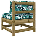 vidaXL impregnált fenyőfa középső kanapé párnákkal