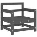 vidaXL 2 db szürke tömör fenyőfa kerti szék párnákkal