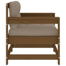 vidaXL 2 db mézbarna tömör fenyőfa kerti szék párnákkal