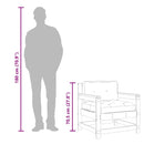 vidaXL 2 db tömör duglászfenyő kerti szék párnákkal