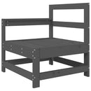 vidaXL szürke tömör fenyőfa kerti szék párnával