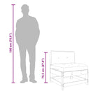 vidaXL 2 db fekete tömör fenyőfa középső kanapé párnákkal