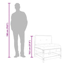 vidaXL 2 db tömör duglászfenyő középső kanapé párnákkal