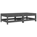 vidaXL 2 db szürke tömör fenyőfa kerti lábzsámoly párnával