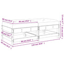 vidaXL 2 db tömör fenyőfa kerti lábzsámoly párnával
