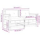 vidaXL 2 db tömör fenyőfa kerti szék párnákkal