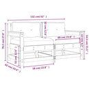vidaXL 2 db szürke tömör fenyőfa kerti szék párnákkal