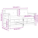 vidaXL 2 db tömör duglászfenyő kerti szék párnákkal
