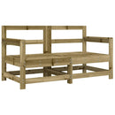 vidaXL 2 db tömör impregnált fenyőfa kerti szék párnákkal