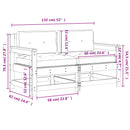vidaXL 2 db tömör impregnált fenyőfa kerti szék párnákkal