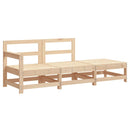 vidaXL 3 részes tömör fa kerti ülőgarnitúra párnával