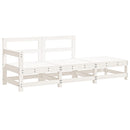 vidaXL 3 részes fehér tömör fa kerti társalgószett párnákkal