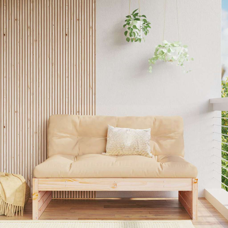 vidaXL tömör fenyőfa középső kanapé 120 x 80 cm