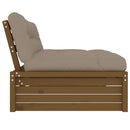 vidaXL mézbarna tömör fenyőfa középső kanapé 120 x 80 cm