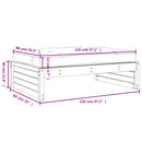 vidaXL mézbarna tömör fenyőfa kerti lábzsámoly párnával 120x80 cm