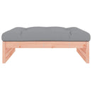 vidaXL tömör duglászfenyő kerti lábzsámoly párnával 120x80 cm