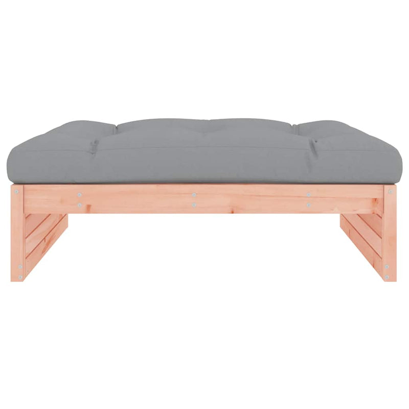 vidaXL tömör duglászfenyő kerti lábzsámoly párnával 120x80 cm