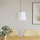 vidaXL fehér fonott mennyezeti lámpaernyő Ø40 x 26 cm