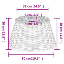 vidaXL fehér fonott mennyezeti lámpaernyő Ø50 x 30 cm