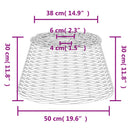 vidaXL barna fonott mennyezeti lámpaernyő Ø50 x 30 cm