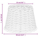vidaXL fehér fonott lámpaernyő Ø30x20 cm