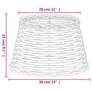 vidaXL fehér fonott lámpaernyő Ø38x23 cm
